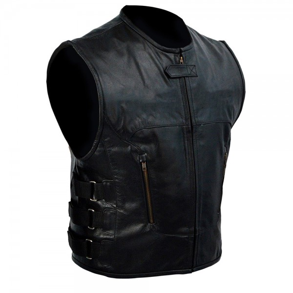 Motorbike Leather Vest