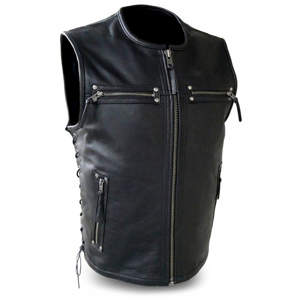 Motorbike Leather Vest