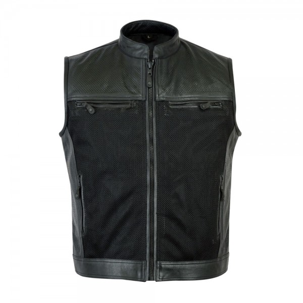 Motorbike Leather Vest