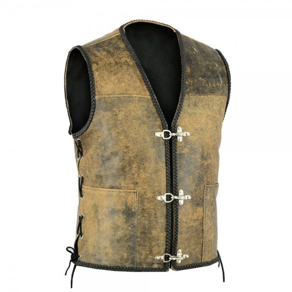 Motorbike Leather Vest