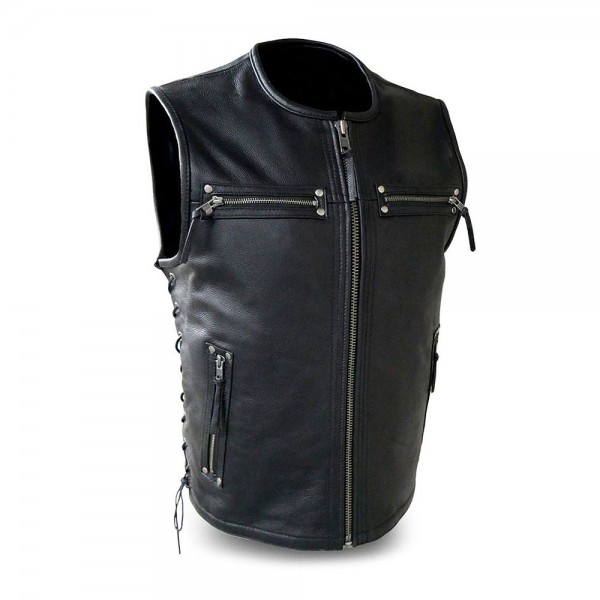 Motorbike Leather Vest