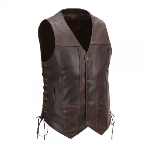 Motorbike Leather Vest