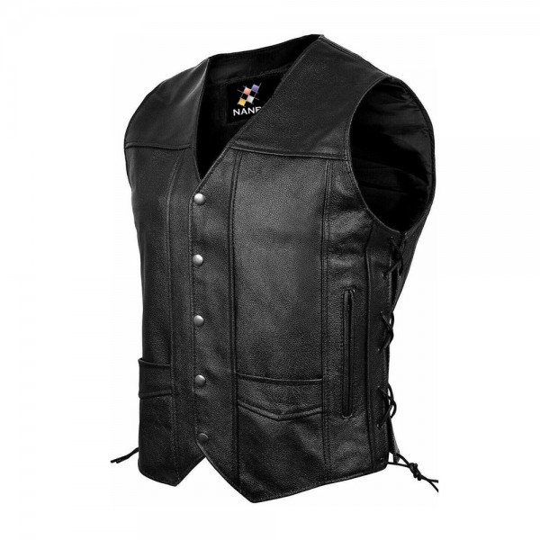 Motorbike Leather Vest